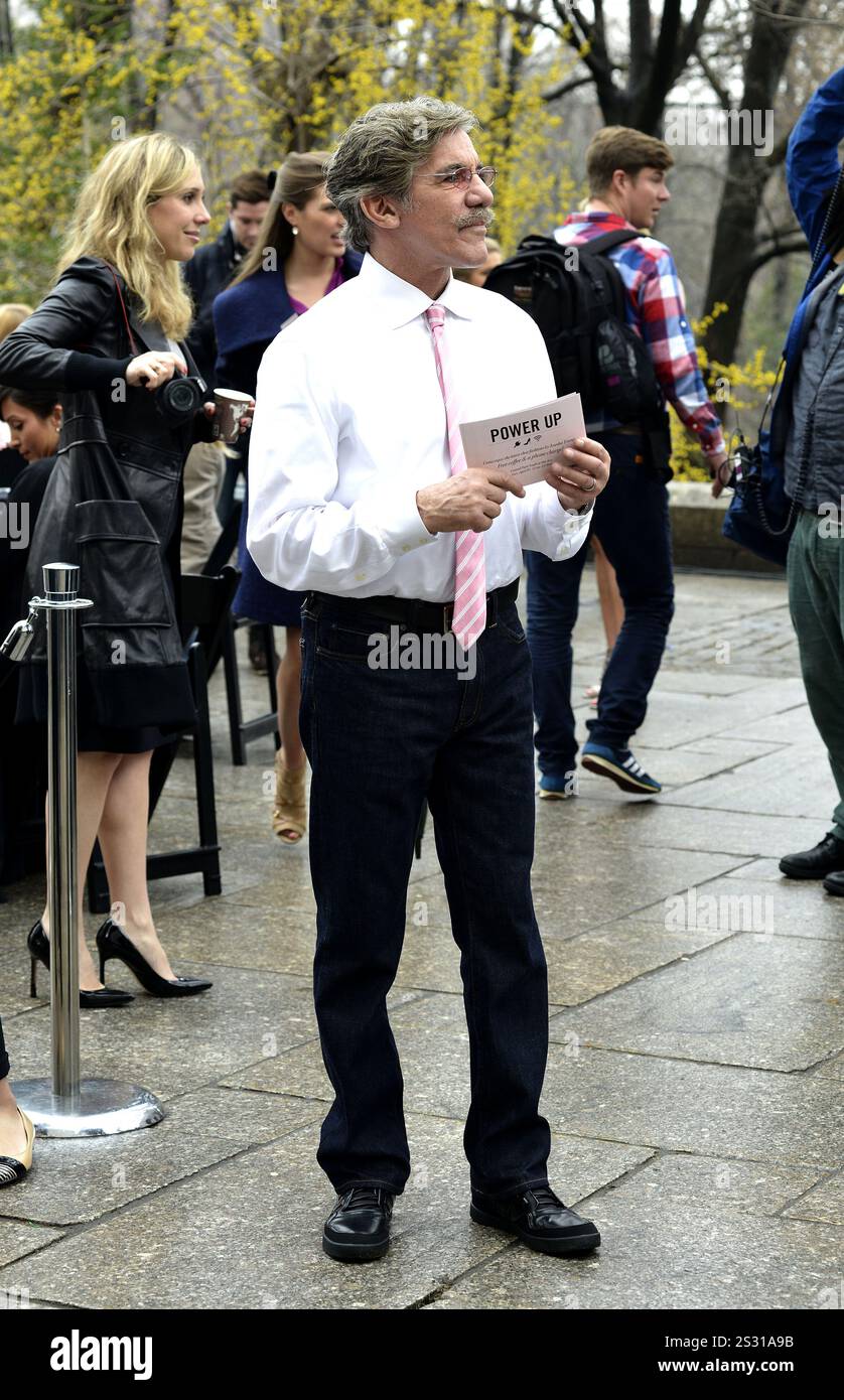 Geraldo Rivera sul set di "Celebrity Apprentice" a New York City - 8 aprile 2014 Foto Stock