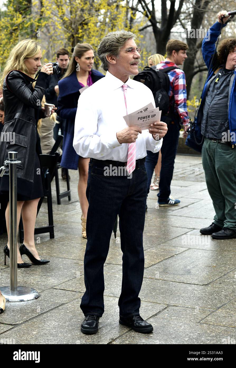 Geraldo Rivera sul set di "Celebrity Apprentice" a New York City - 8 aprile 2014 Foto Stock