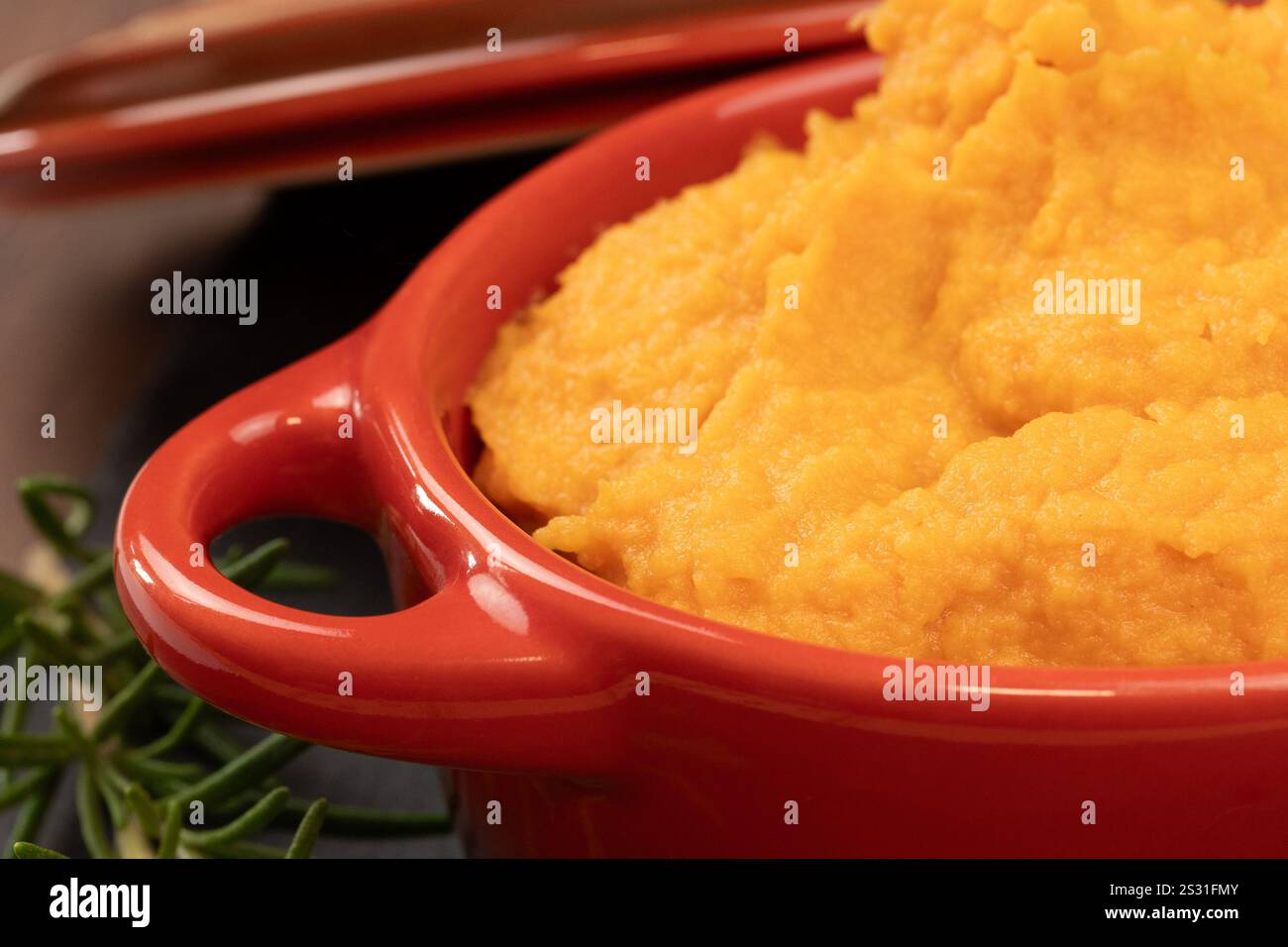purea di patate dolci Foto Stock