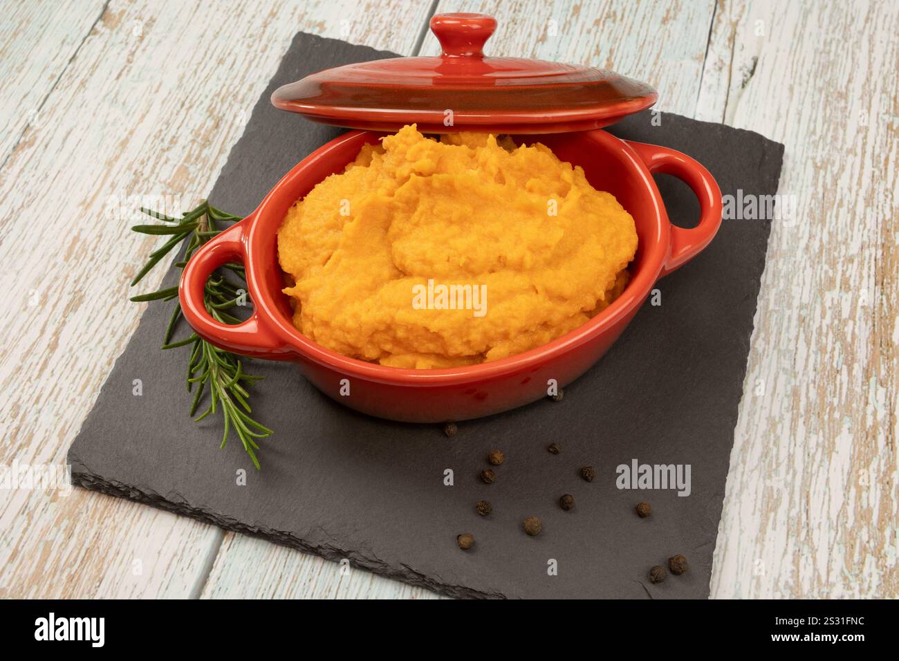 purea di patate dolci Foto Stock