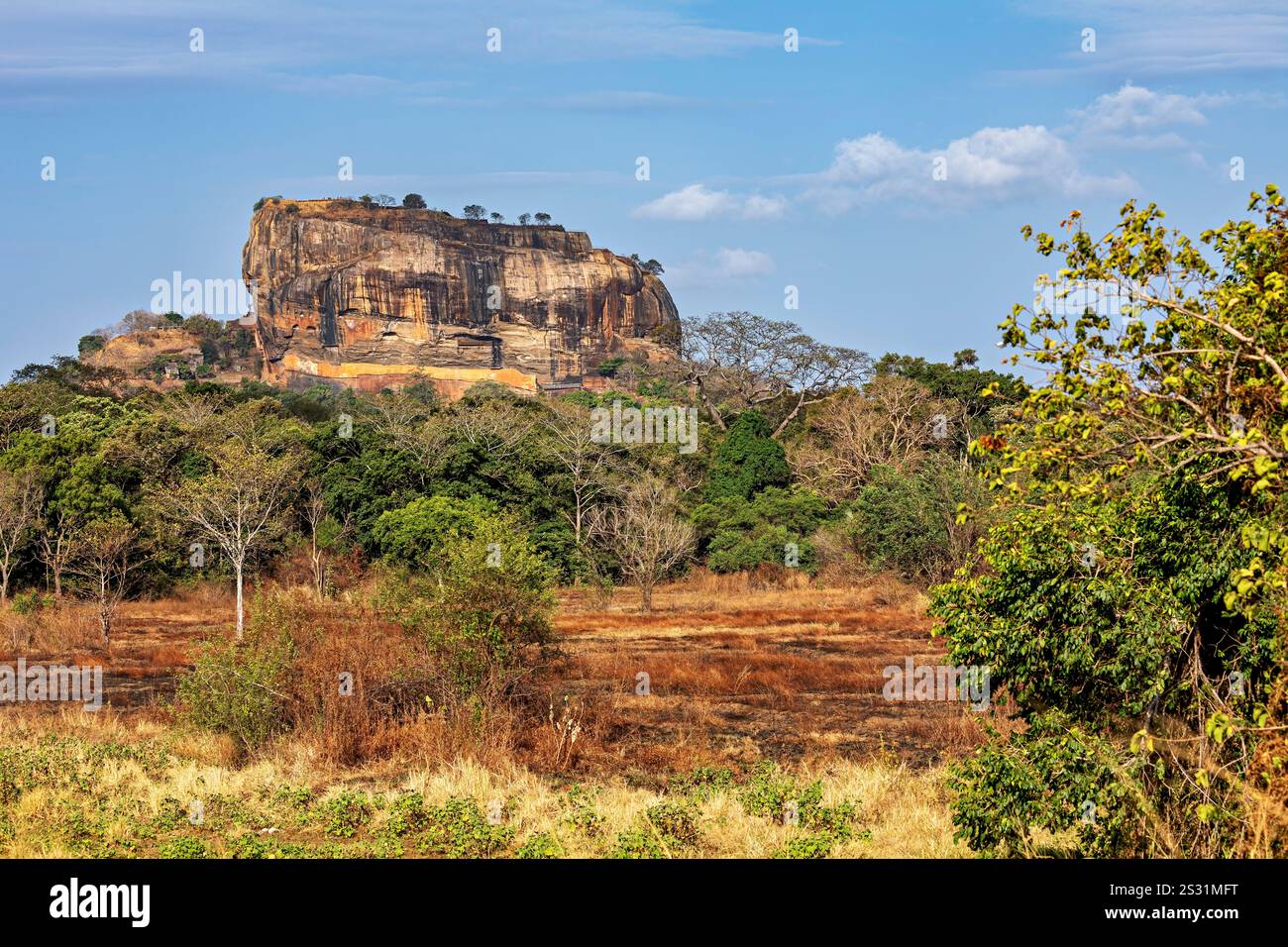 La roccia del Leone di Sigiriya nello Sri Lanka Foto Stock