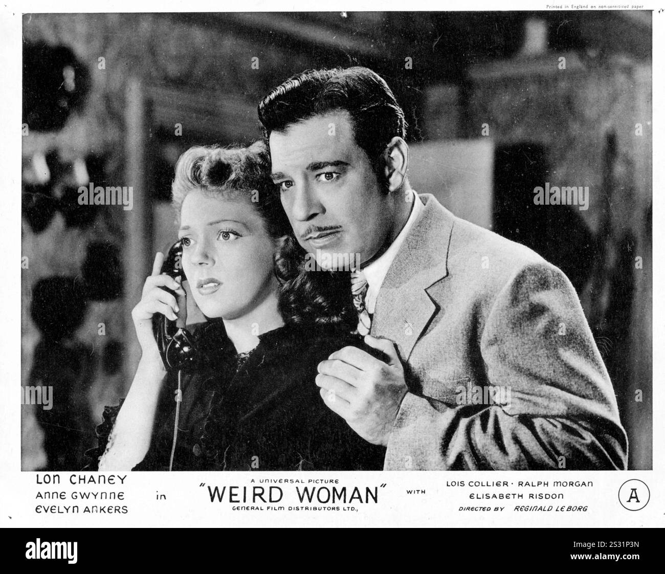 STRANA DONNA ANNE GWYNNE E LON CHANEY JNR data: 1944 Foto Stock