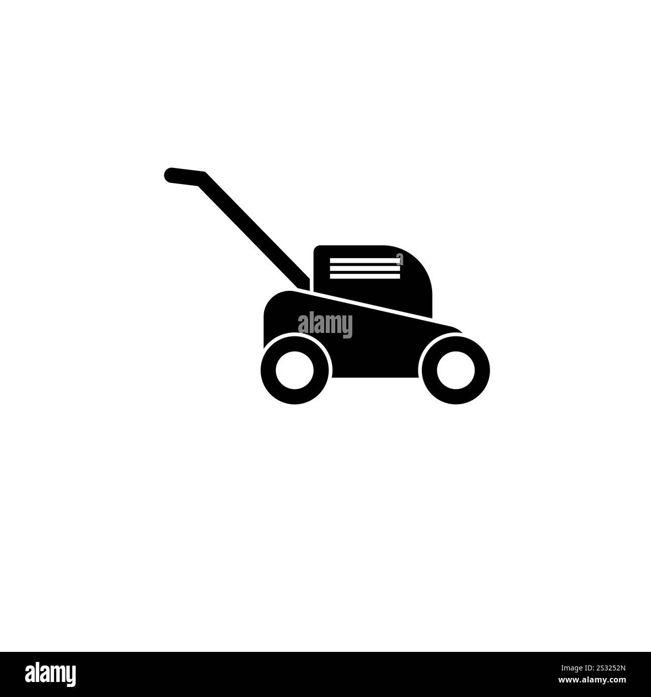 Tosaerba, fresa per erba da giardinaggio icona vettoriale piatta solida isolata su sfondo bianco. Illustrazione Vettoriale