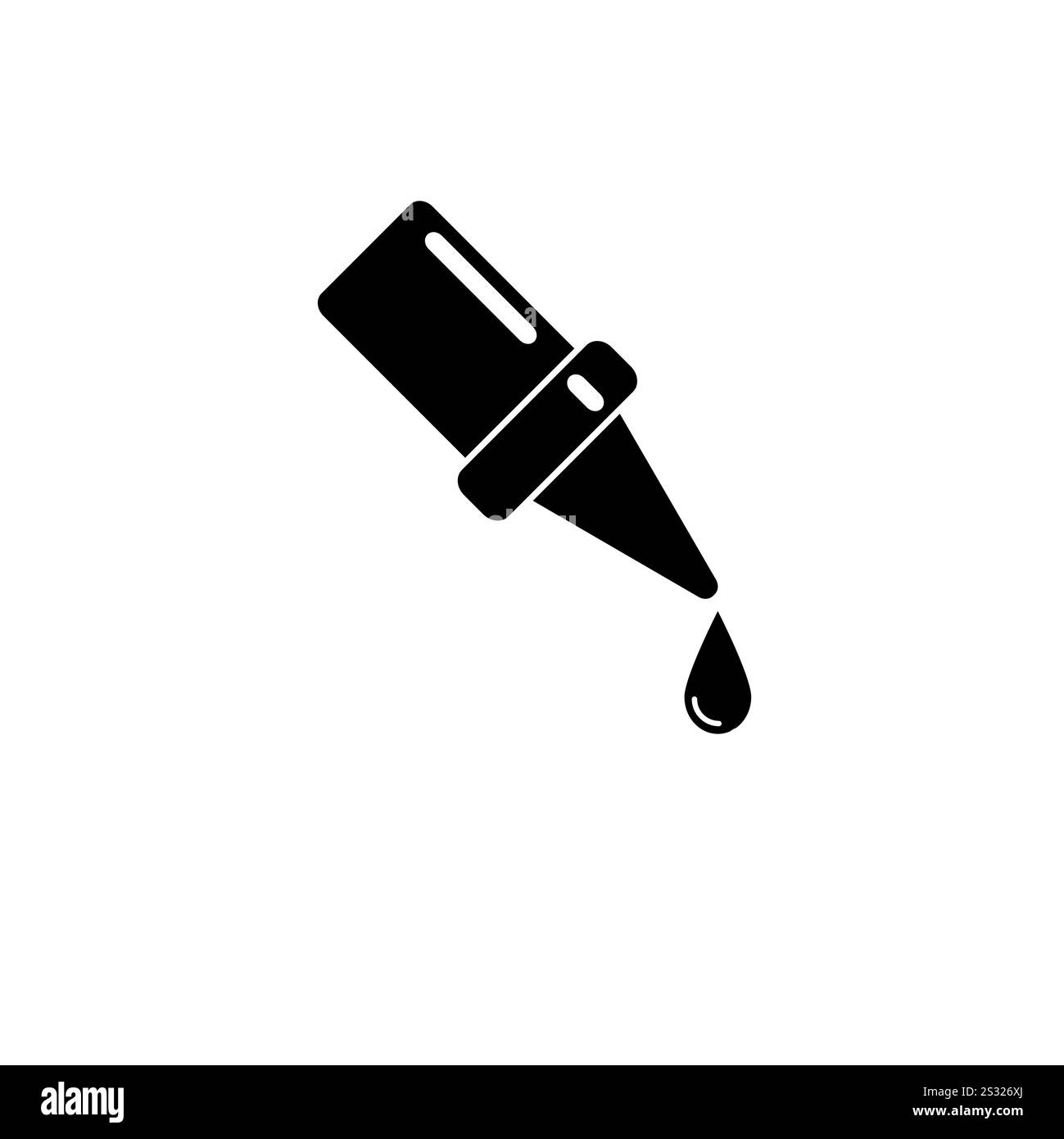 Gocce oculari flacone da occhi rossi icona vettoriale piatta solida isolata su sfondo bianco. Illustrazione Vettoriale