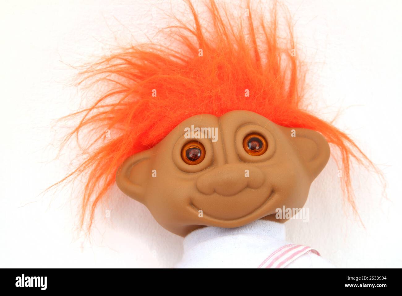 Bambola Troll (DAM) anni '1990 con occhi luminosi e corpo morbido Foto Stock