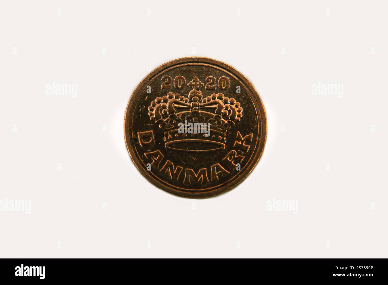 Primo piano di cinquanta øre Corona danese Foto Stock