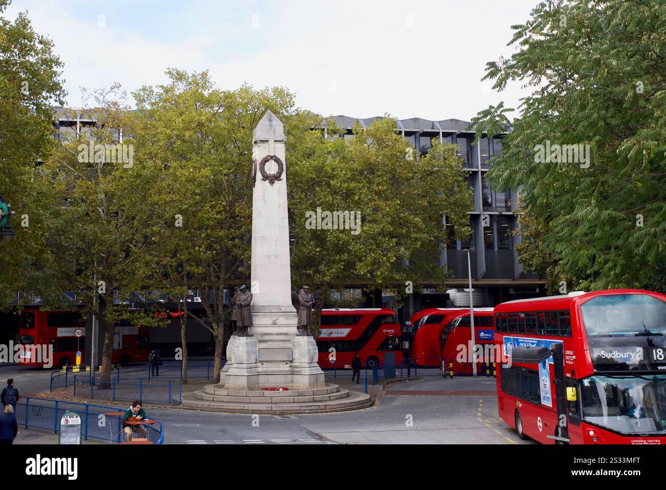London and North Western Railway War Memorial, stazione ferroviaria di Euston, Camden, Londra, Inghilterra. Foto Stock