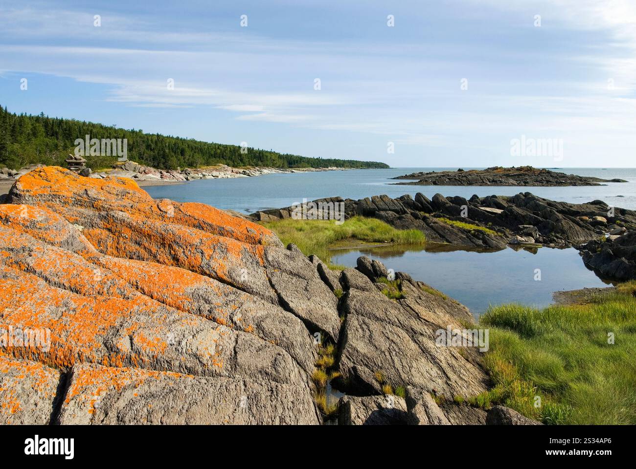 Warden Cove, Ile aux Lievres, fiume Saint-Laurent, provincia del Quebec, Canada, Nord America Foto Stock