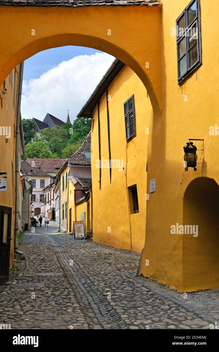 Casa di Vlad Dracul, luogo di nascita di Vlad Tepes, ispirazione per Dracula, Sighisoara, Transilvania, Romania, Europa orientale Foto Stock