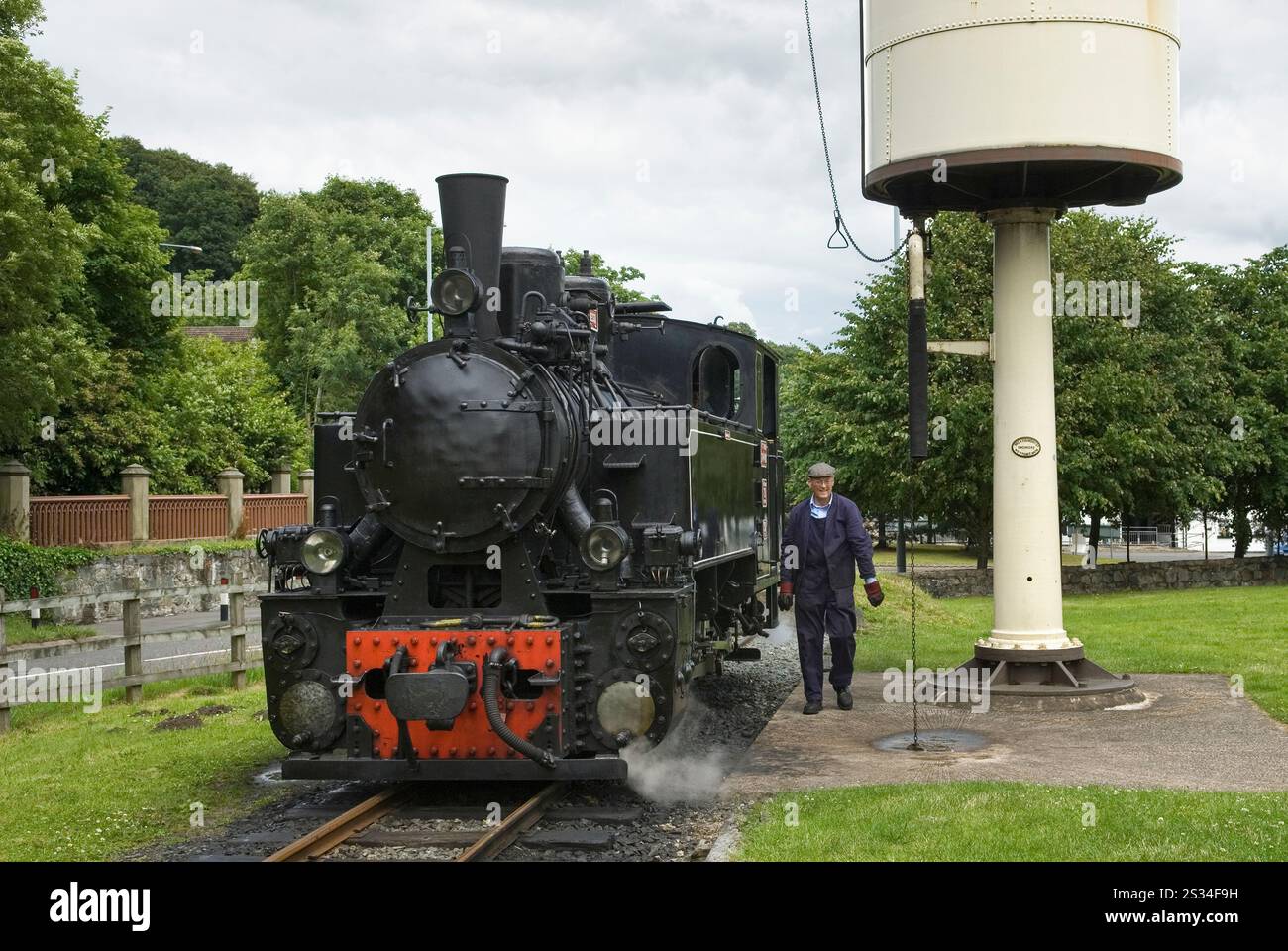 petit train a vapeur, Llanfair Caereinion, Welshpool, Powis, Pays de Galles, Royaume-uni, grande Bretagne, Europe//Llanfair Light Railway, Llanfair Caereinion Foto Stock