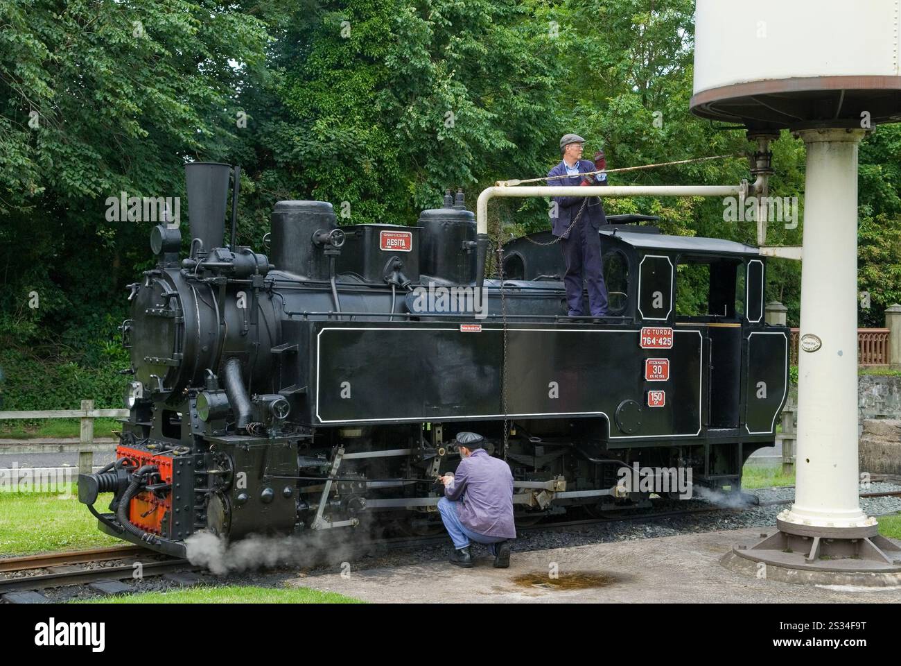 petit train a vapeur, Llanfair Caereinion, Welshpool, Powis, Pays de Galles, Royaume-uni, grande Bretagne, Europe//Llanfair Light Railway, Llanfair Caereinion Foto Stock