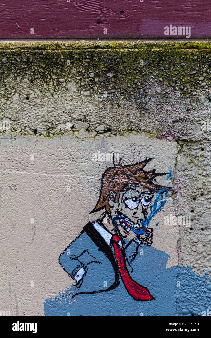 Arte Back Alley nel quartiere Gastown di Vancouver Canada Foto Stock