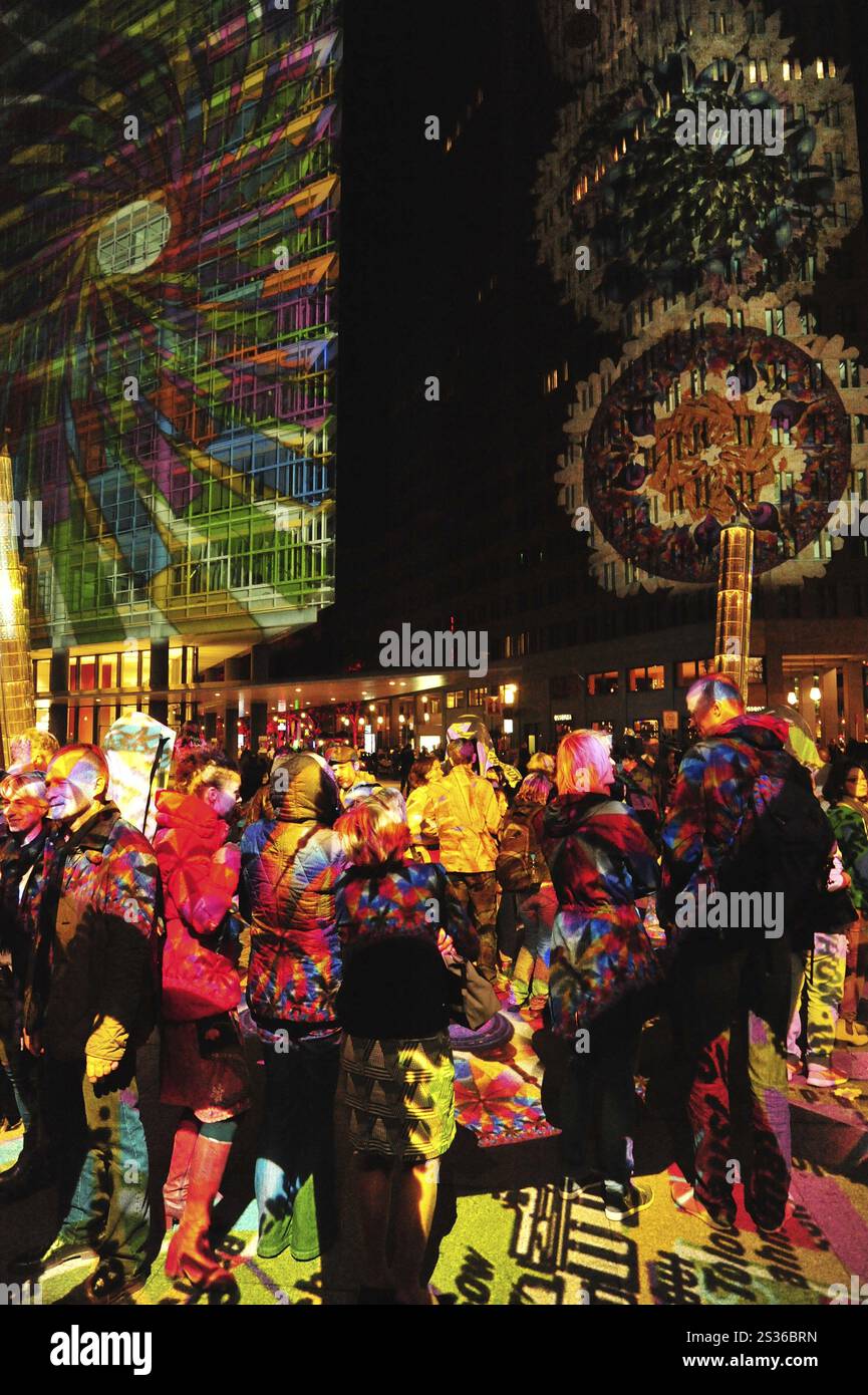 Lichterfest a Berlino, Potsdamer Platz Foto Stock