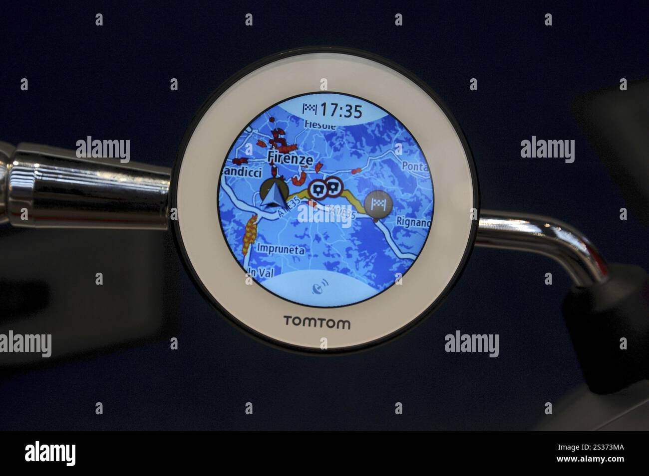 Per Vespa, scooter e moto, Tom Tom ha sviluppato il VIO Foto Stock