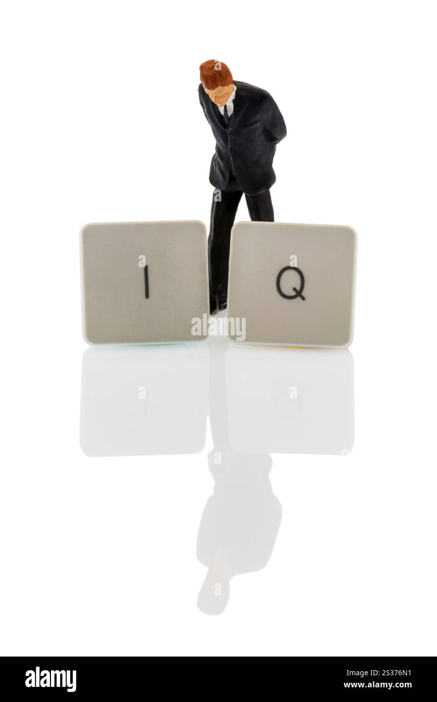 Le lettere IQ come simbolo del quoziente di intelligenza Foto Stock