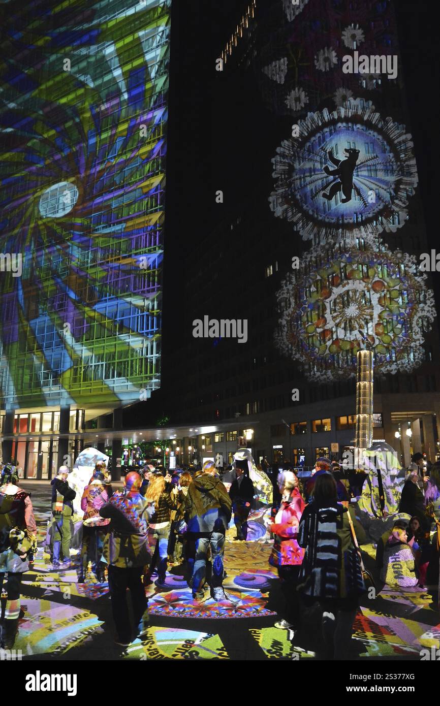 Festival delle luci a Berlino a Potsdamer Platz Foto Stock