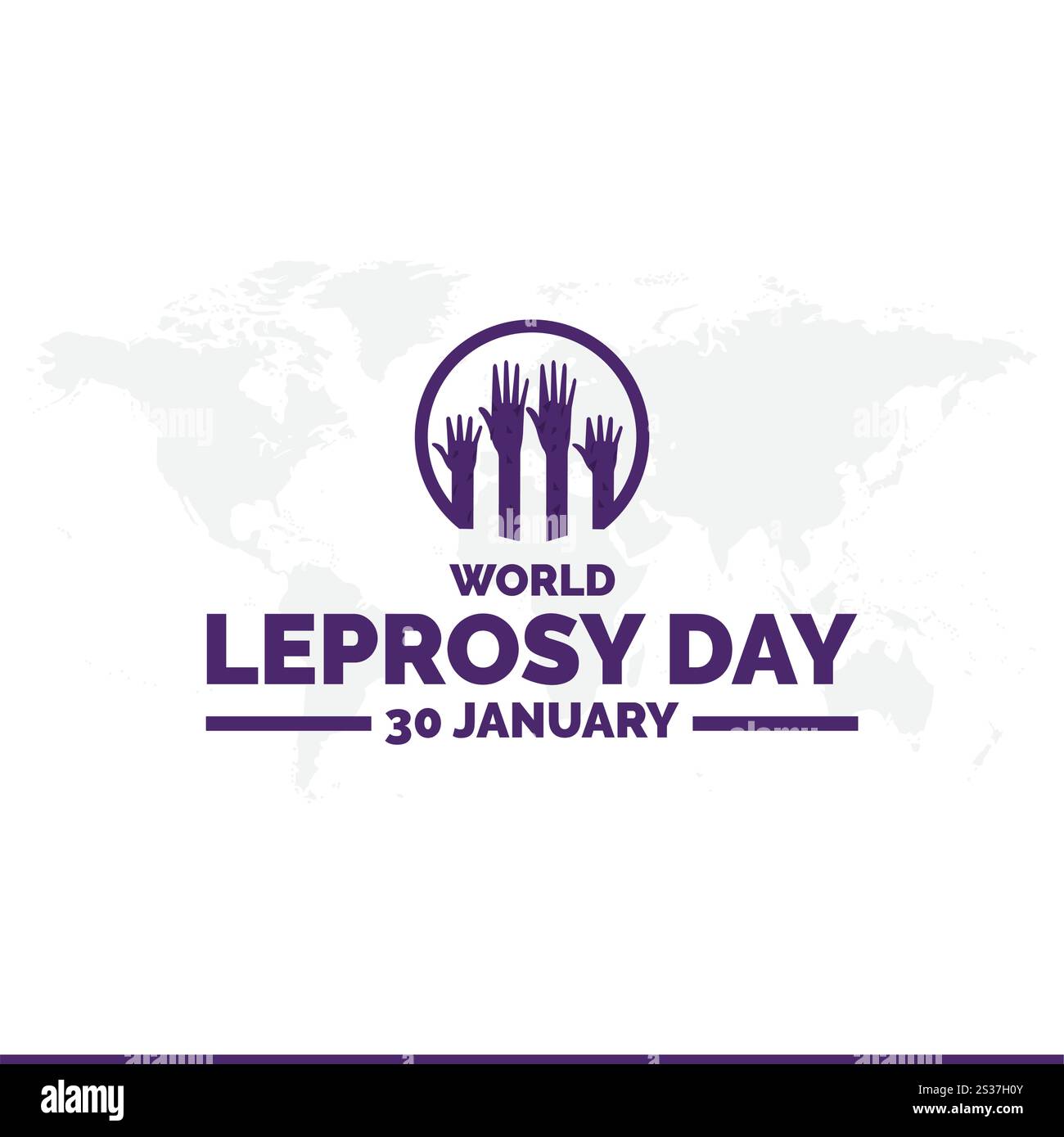 Giornata mondiale della lebbra. sfondo, banner, scheda, poster, modello. Illustrazione vettoriale. Illustrazione piatta della giornata mondiale della lebbra. Banner vettoriale Illustrazione Vettoriale