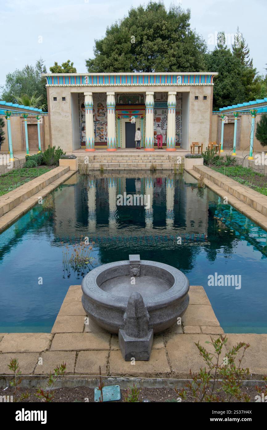 Antico giardino egizio a Hamilton Gardens, nuova Zelanda Foto Stock