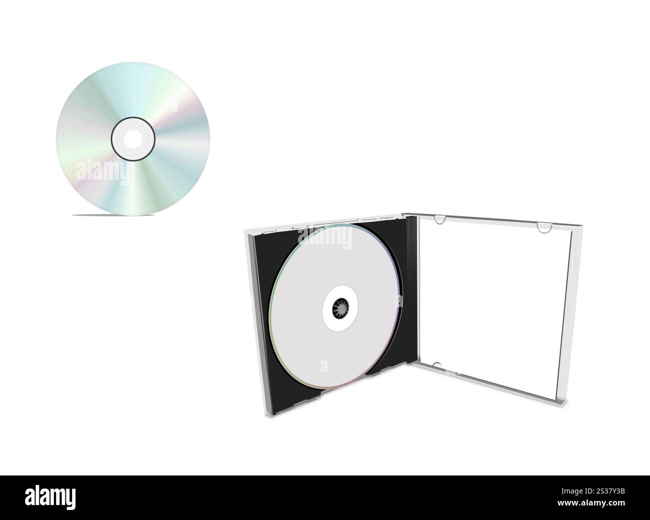 Custodia per DVD isolata su sfondo bianco. Custodia DVD isolata Foto Stock