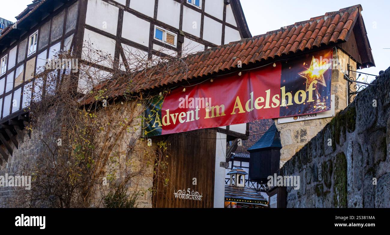 Avvento in den Höfen Quedlinburg Adelshof Foto Stock
