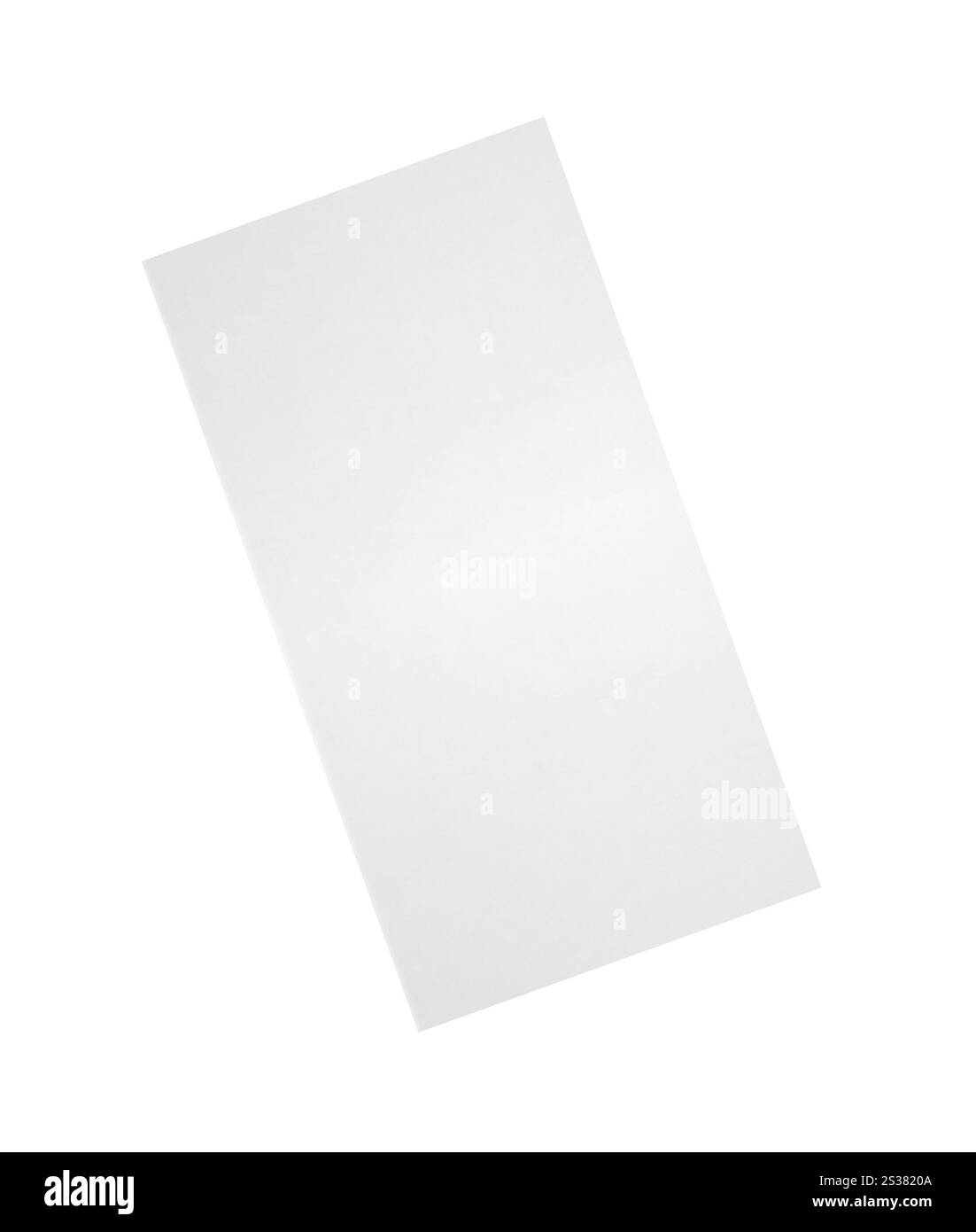 Biglietto da visita isolato su sfondo bianco. Biglietto da visita Foto Stock