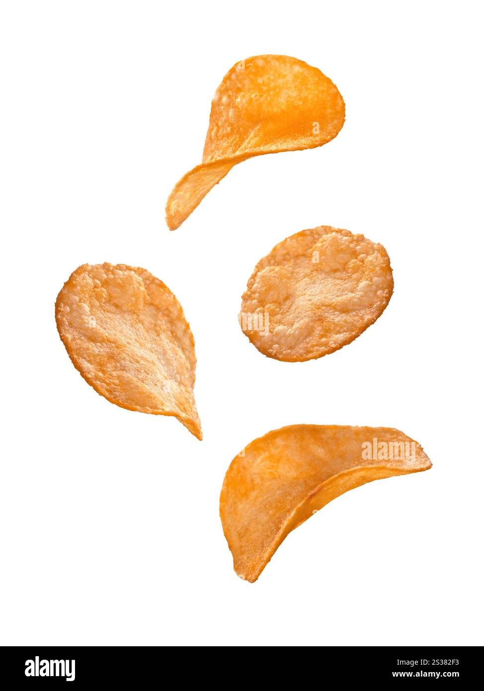 patatine isolate su sfondo bianco. patatine su sfondo bianco Foto Stock