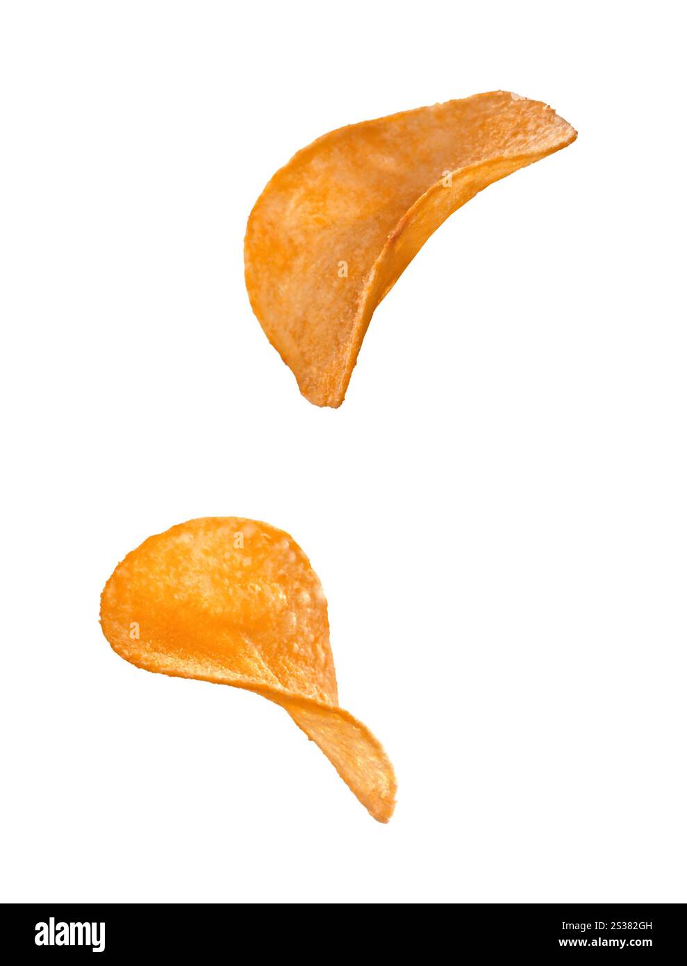 patatine isolate su sfondo bianco. patatine su sfondo bianco Foto Stock