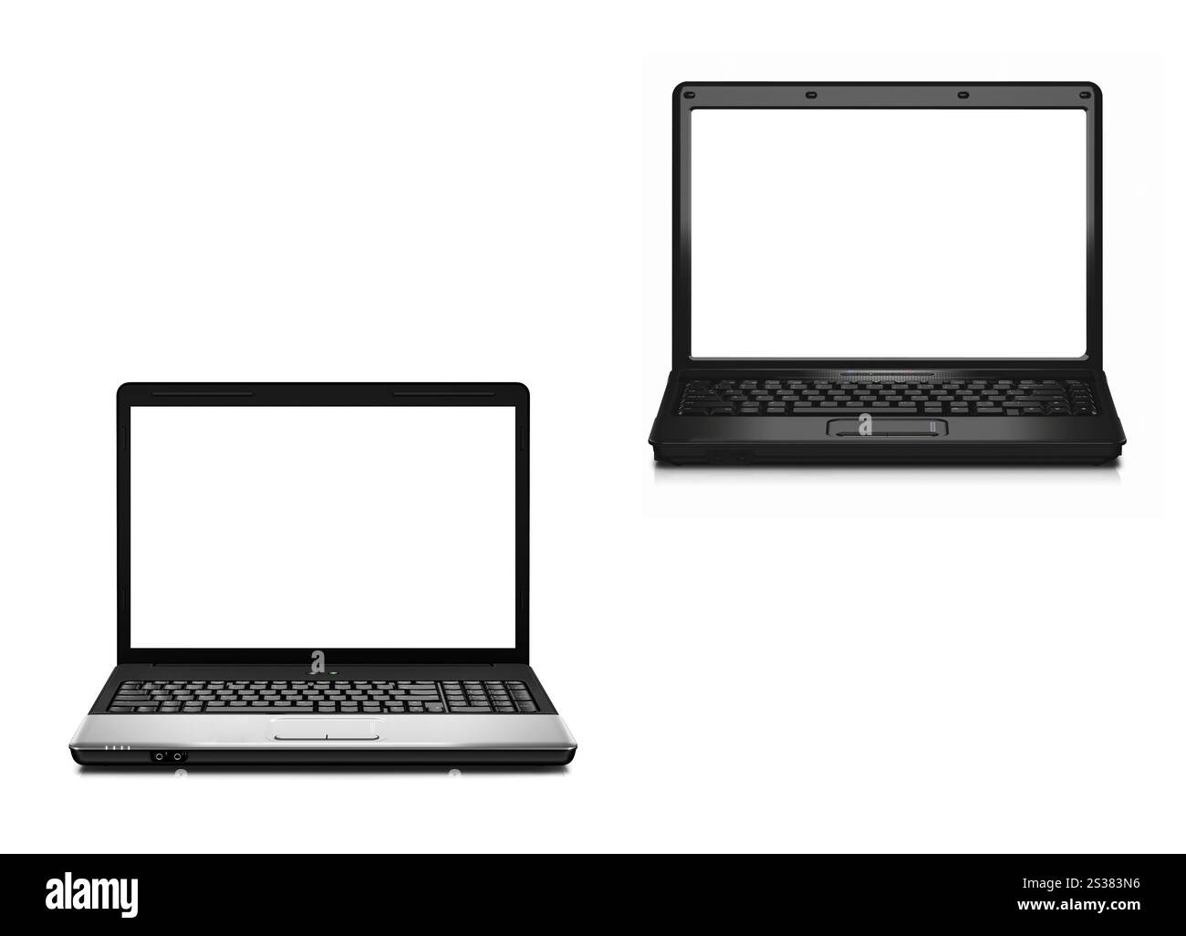 notebook isolati su sfondo bianco. laptop isolati su bianco Foto Stock