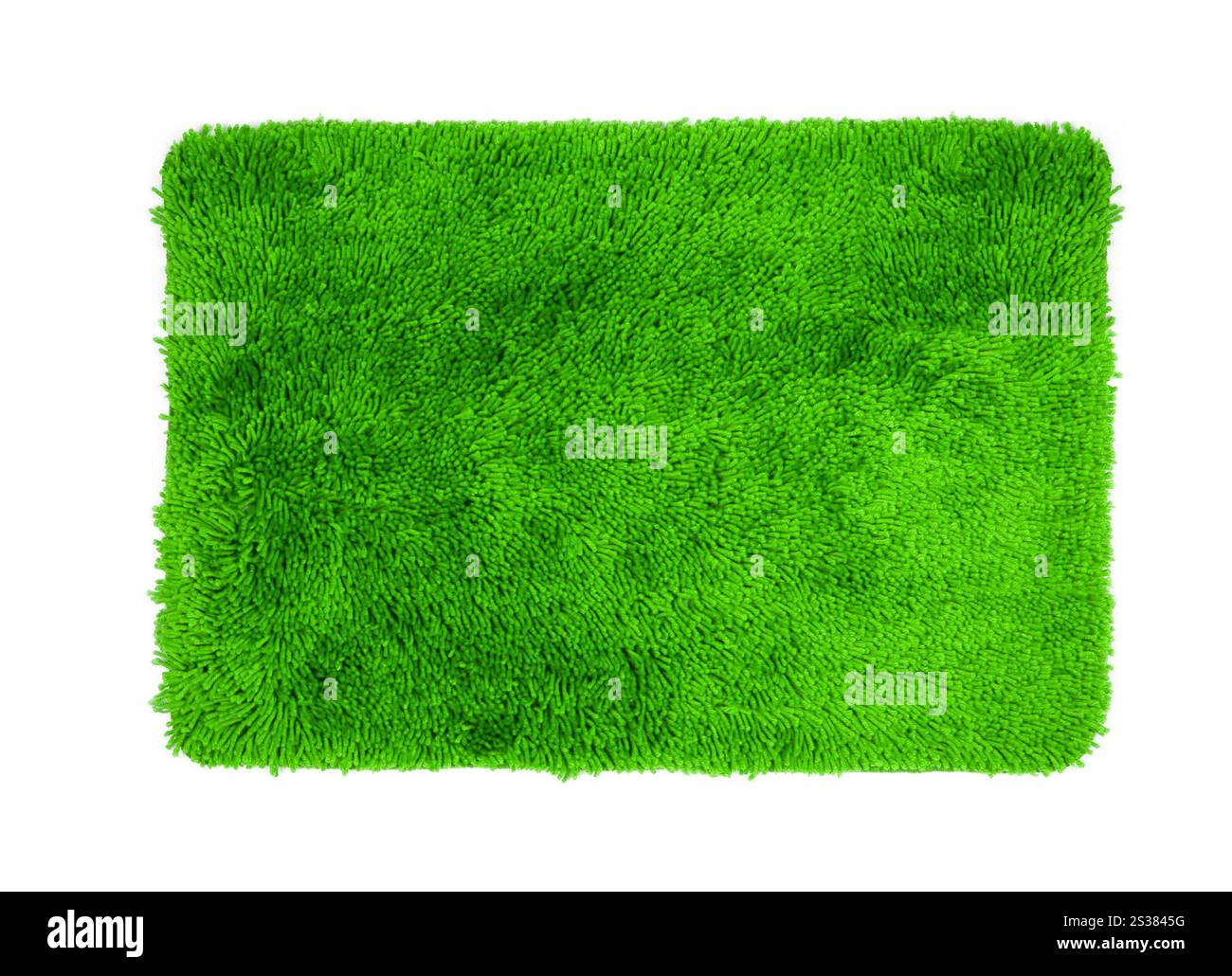 tappetino verde isolato su sfondo bianco. tappetino verde Foto Stock