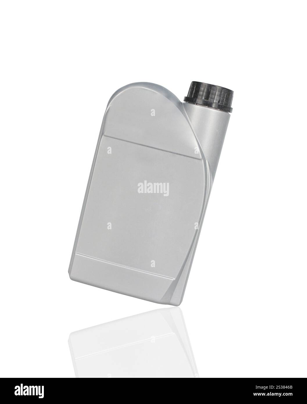 Bomboletta con olio motore isolato su sfondo bianco. Bomboletta con olio motore isolato Foto Stock