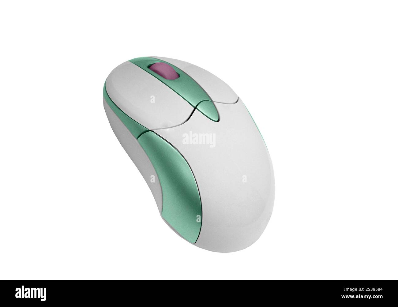 Mouse per computer isolato su sfondo bianco. Mouse del computer Foto Stock