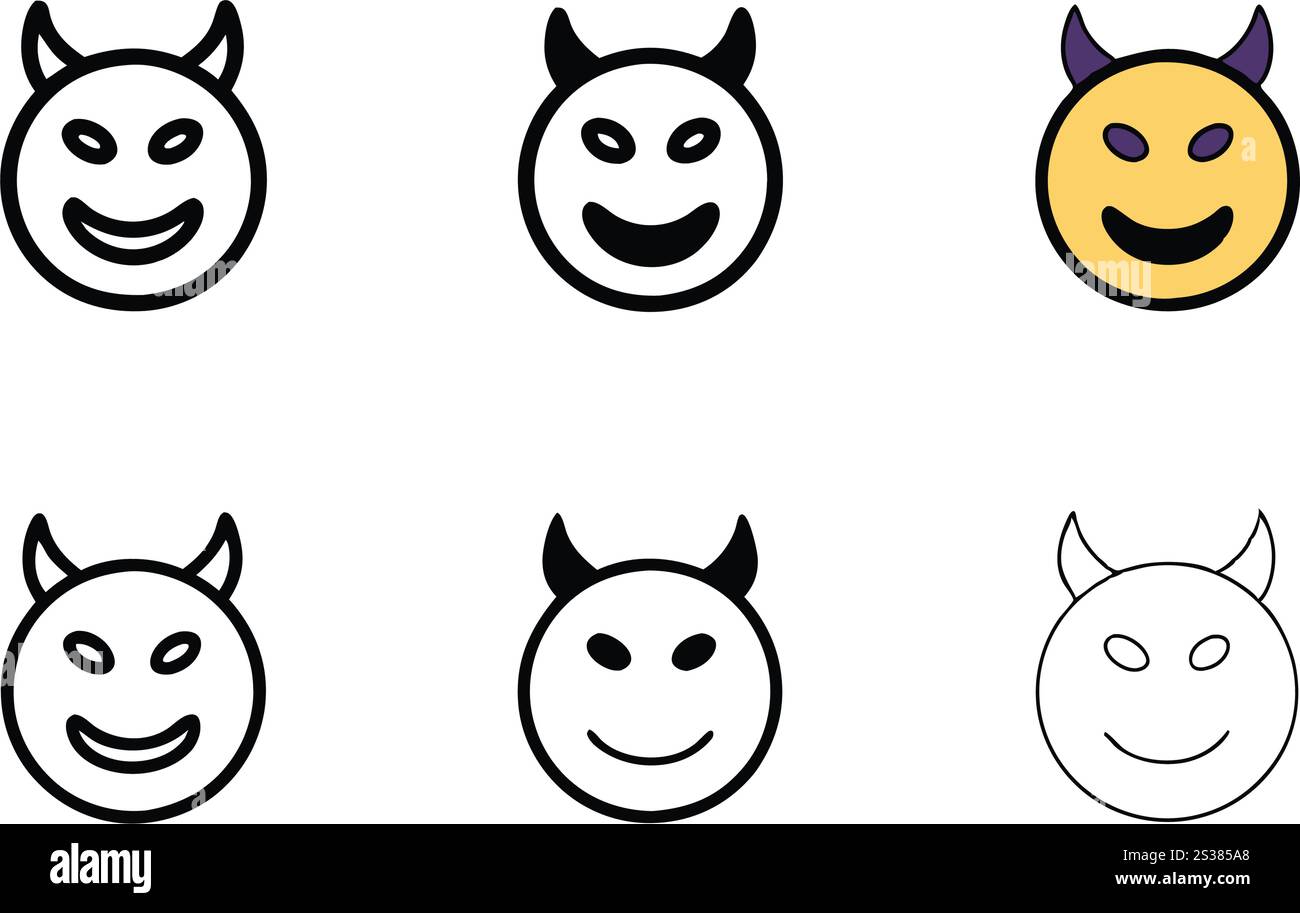 Sorriso malizioso Immagini Vettoriali Stock - Alamy