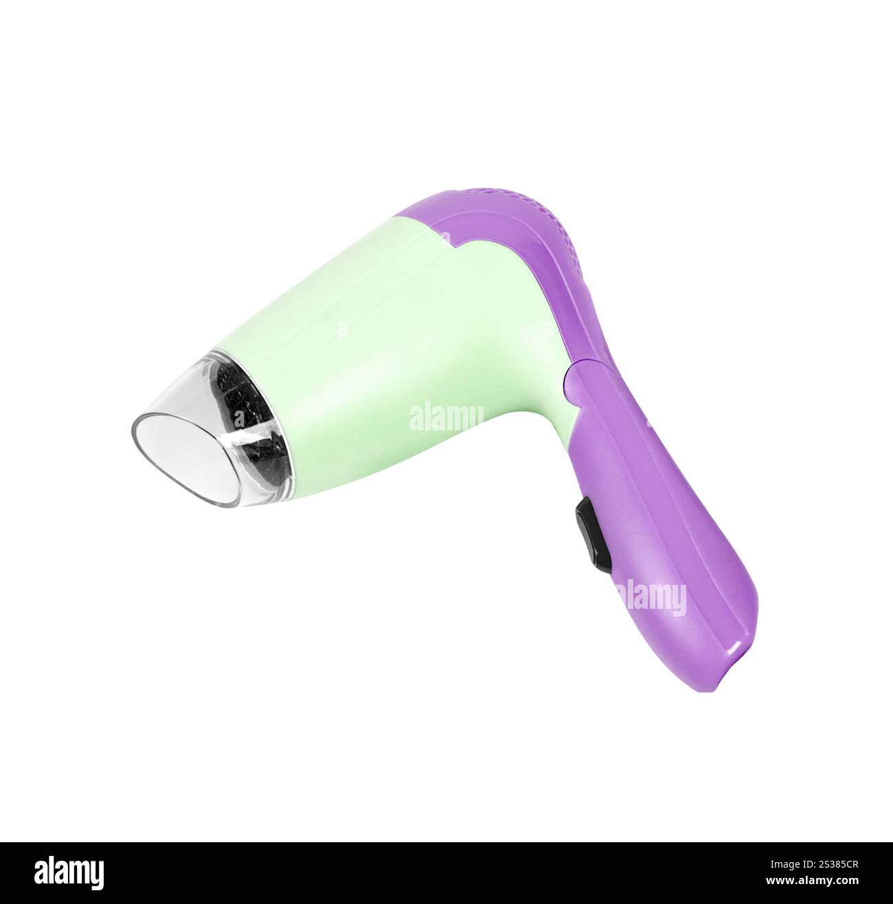 asciugacapelli isolato su sfondo bianco. asciugacapelli bianco Foto Stock