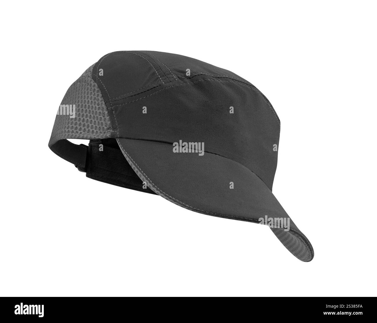 tappo nero su sfondo bianco. tappo nero Foto Stock