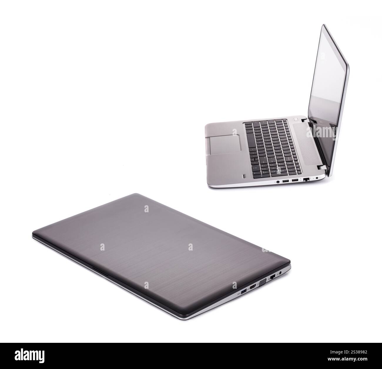 notebook isolati su sfondo bianco. notebook Foto Stock