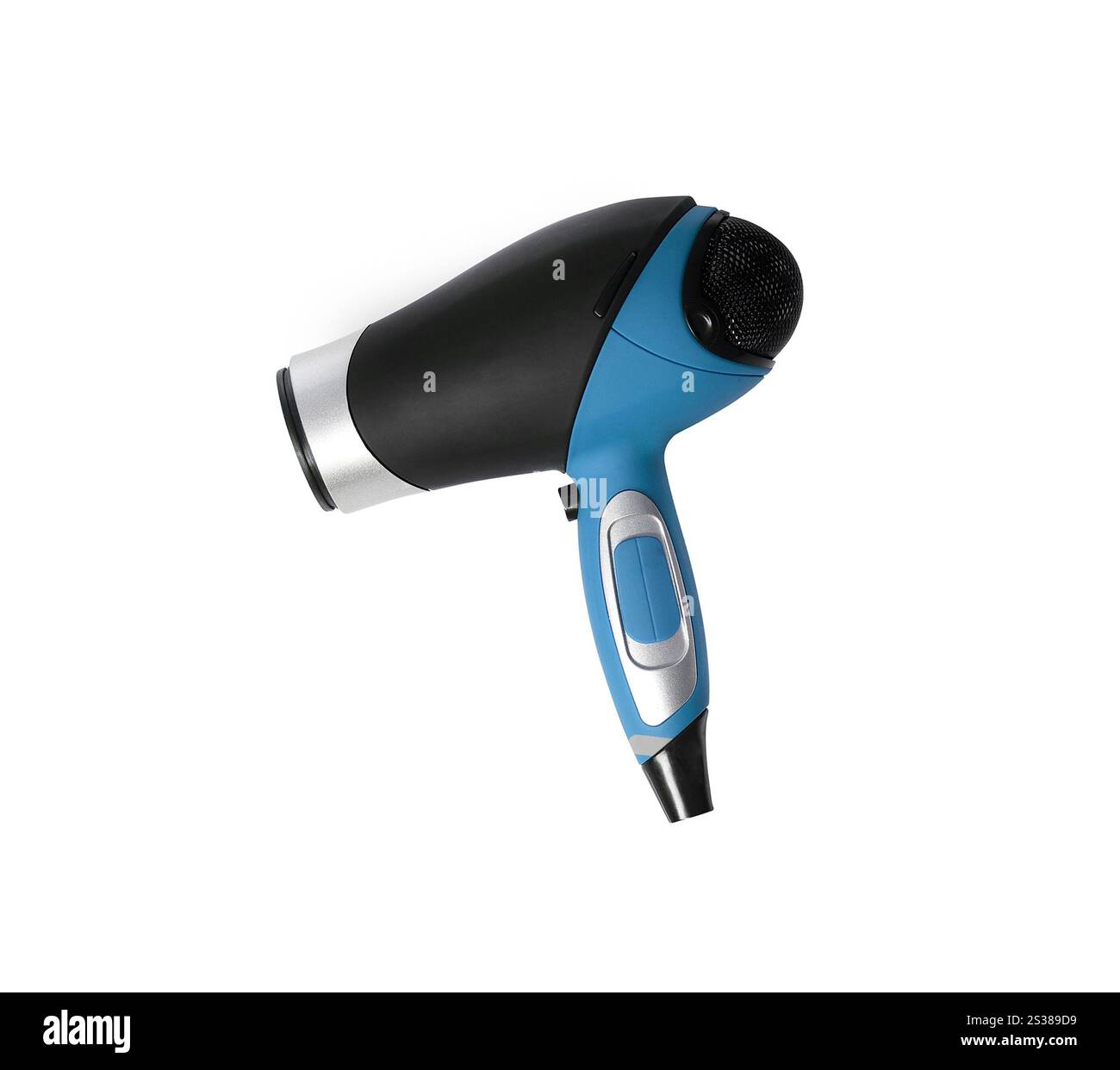 Asciugacapelli isolato su sfondo bianco. Asciugacapelli isolato Foto Stock