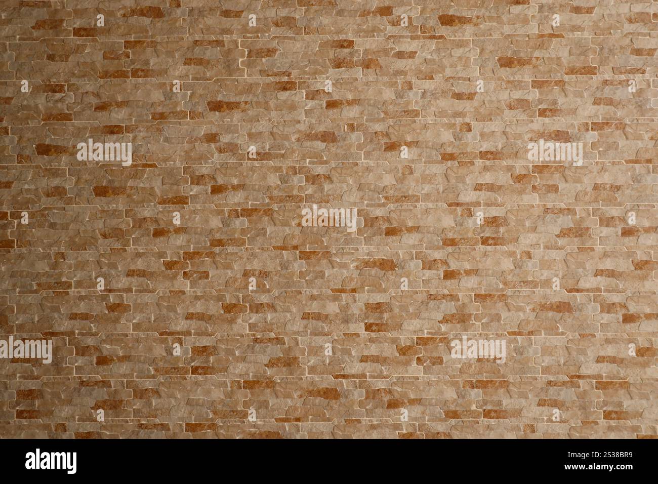 Pareti di rivestimento in gres con effetto mattoni multicolore. Sfondo e trama. Parete di rivestimento in gres con pannelli multi Foto Stock