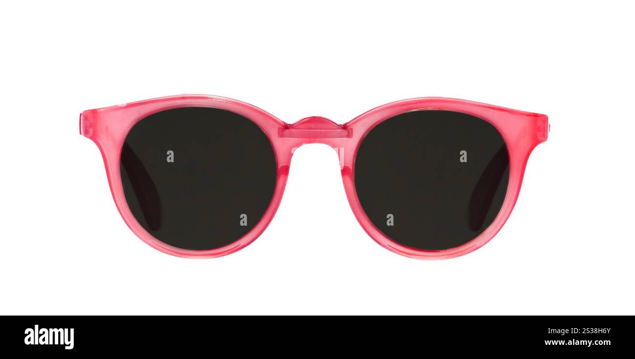 Occhiali da sole verdi da donna isolati su sfondo bianco. Occhiali da sole verdi da donna Foto Stock