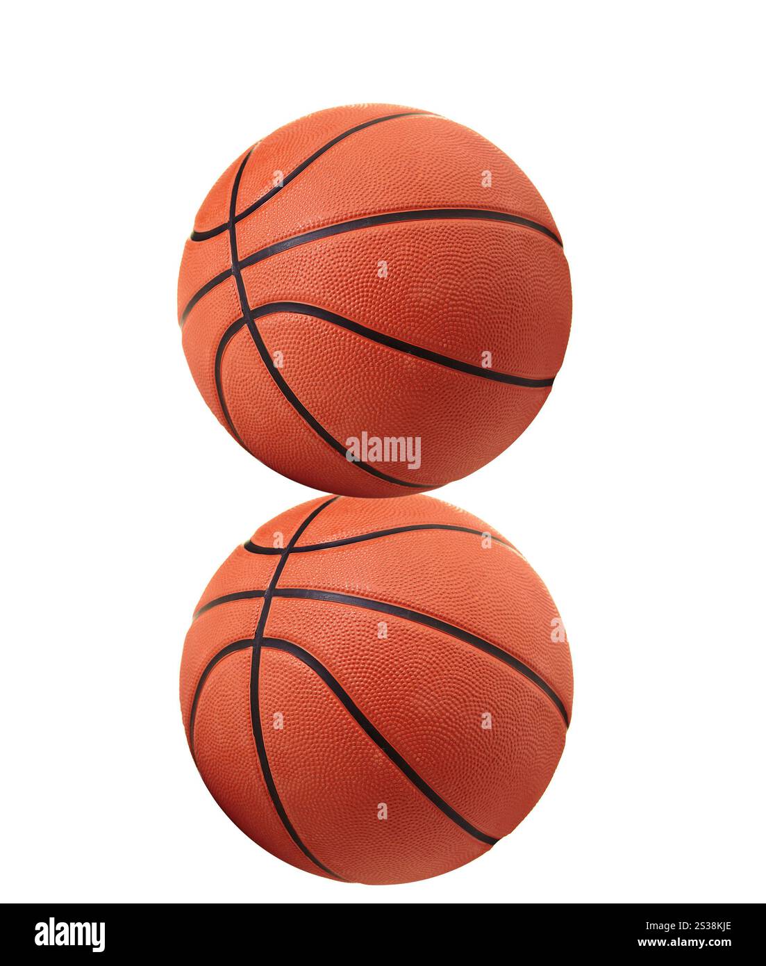 palle da basket isolate su sfondo bianco Foto Stock