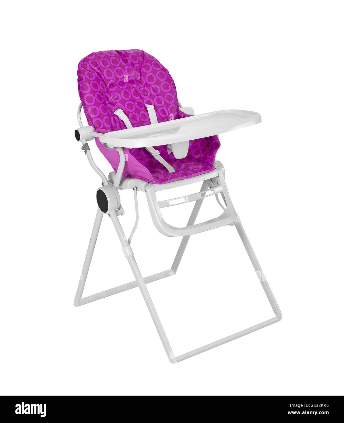 Seggiolone isolato su sfondo bianco. Seggiolone per bambini Foto Stock