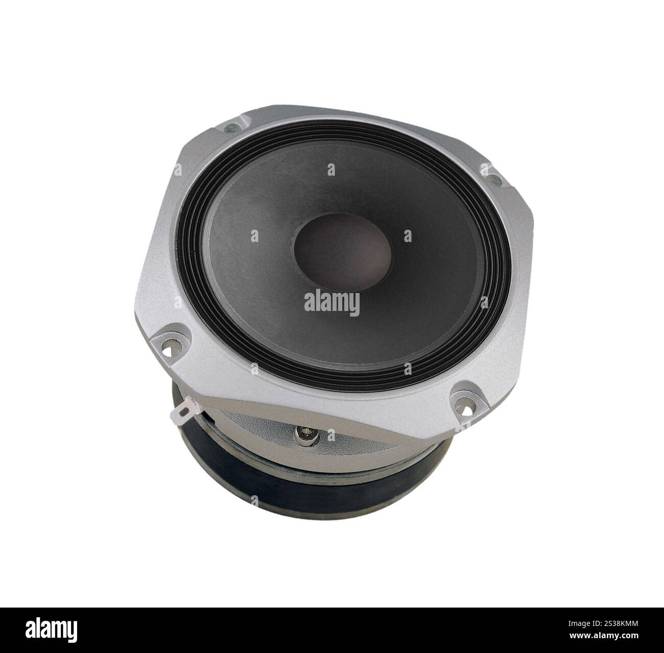 Altoparlante 3d isolato su sfondo bianco. Altoparlante Foto Stock