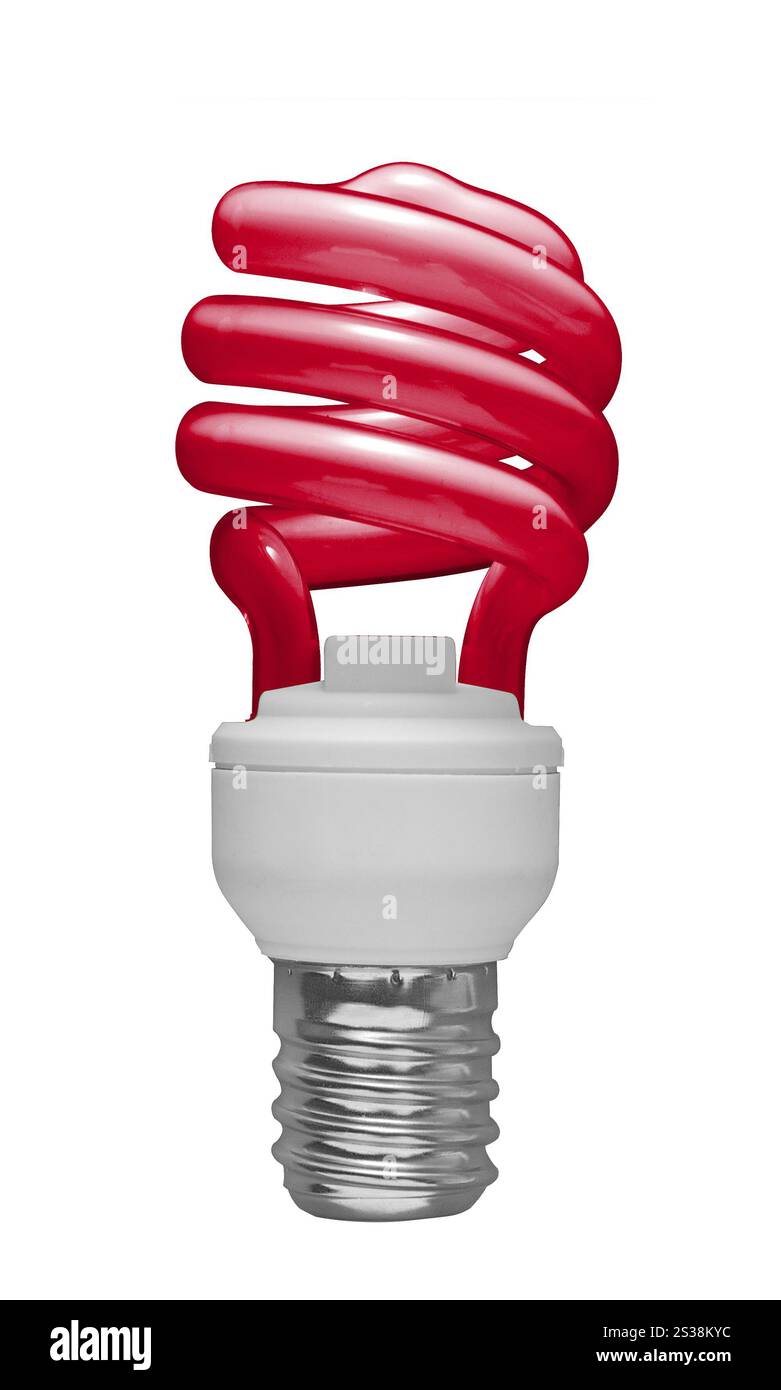 Lampadina isolata su sfondo bianco. Lampadina Foto Stock