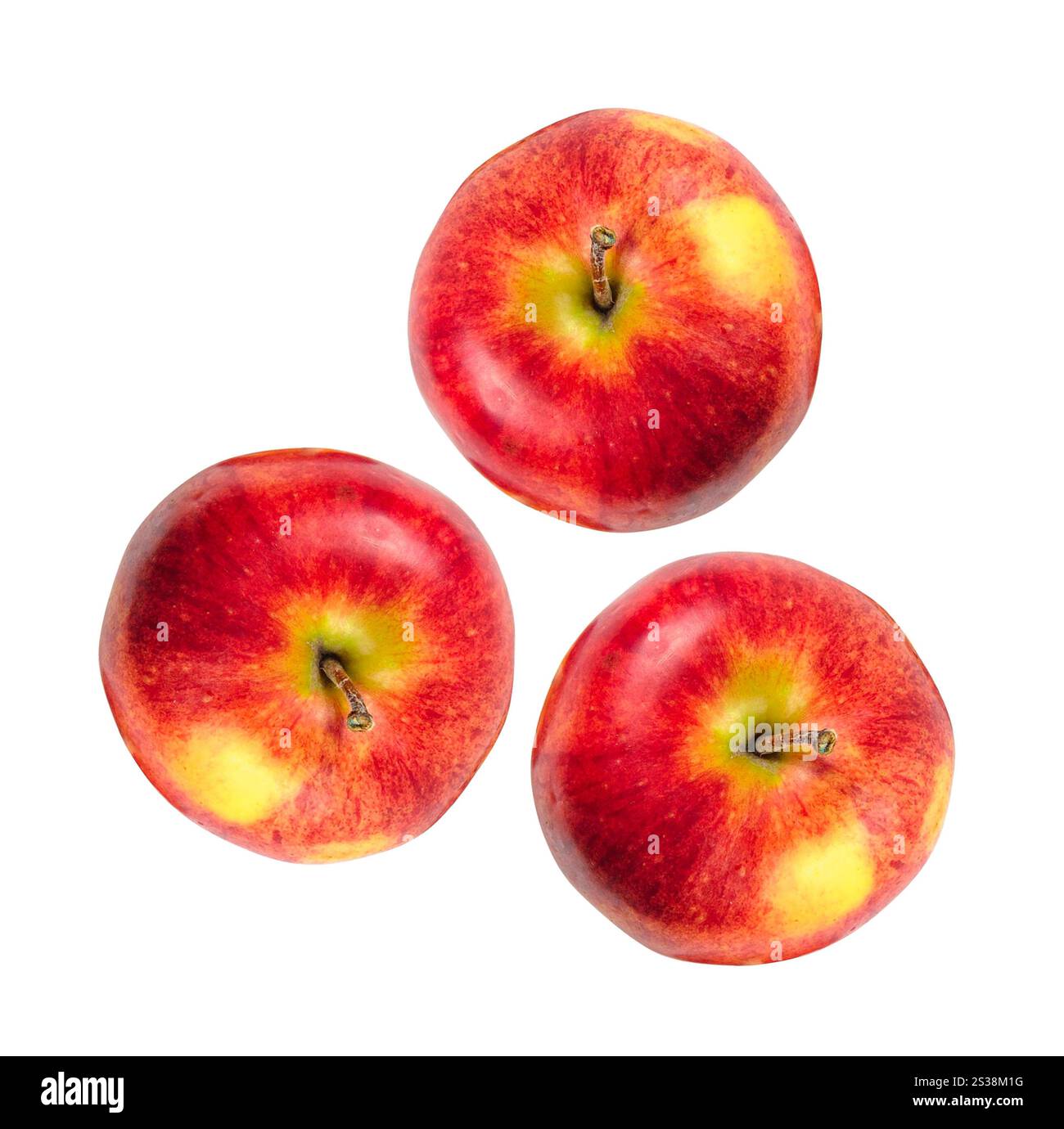 Mela rossa fresca isolata su sfondo bianco. Mela rossa fresca Foto Stock