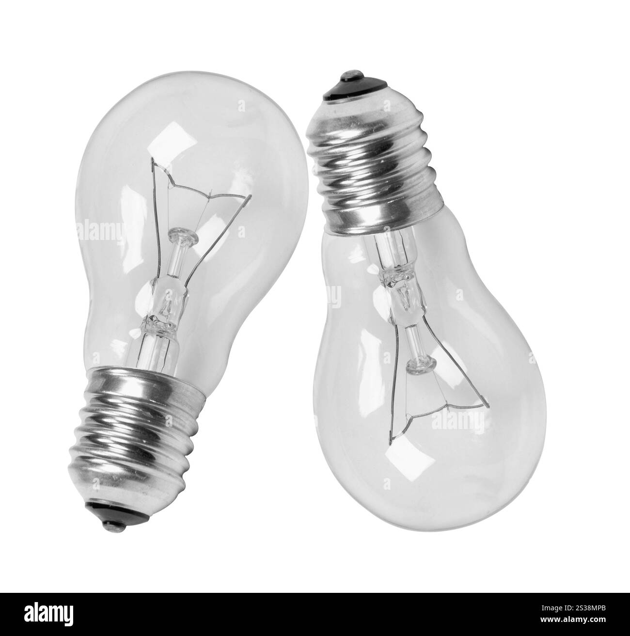 lampadina isolata su sfondo bianco. lampadina isolata su bianco Foto Stock