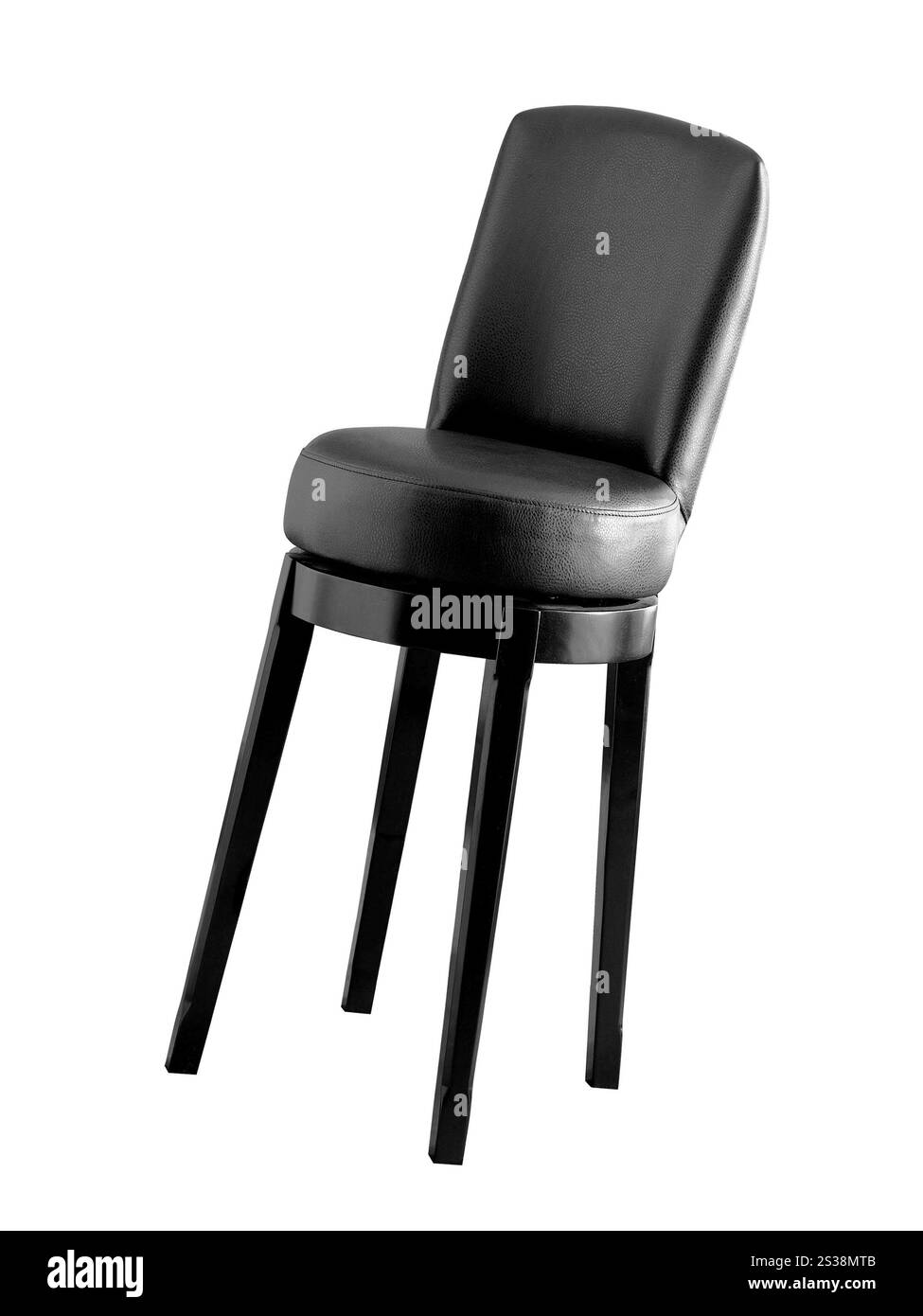 Sedia da bar isolata su sfondo bianco. Sedia da bar Foto Stock