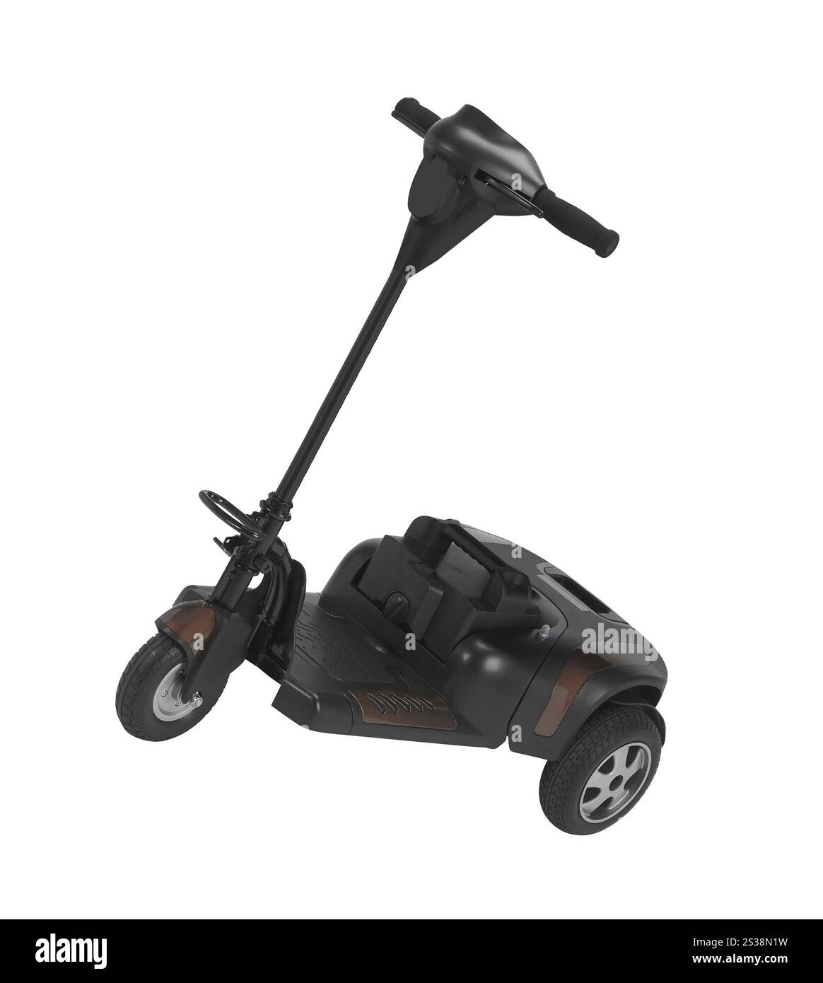 scooter elettrico isolato su sfondo bianco. scooter elettrico Foto Stock