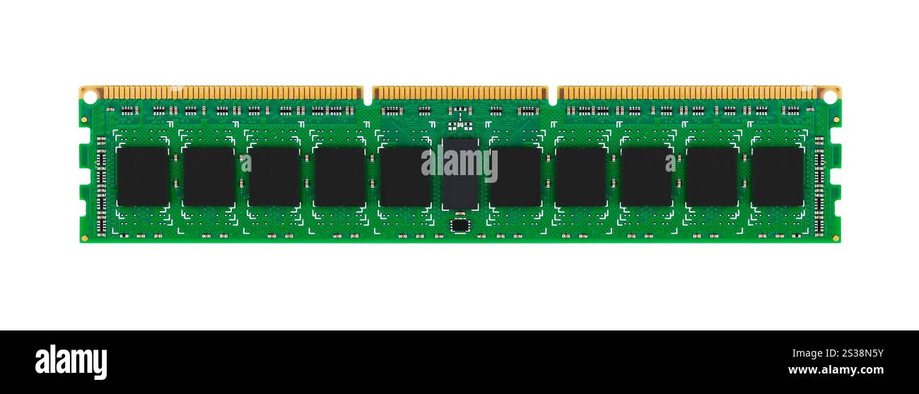 RAM del computer su sfondo bianco. RAM del computer su bianco Foto Stock