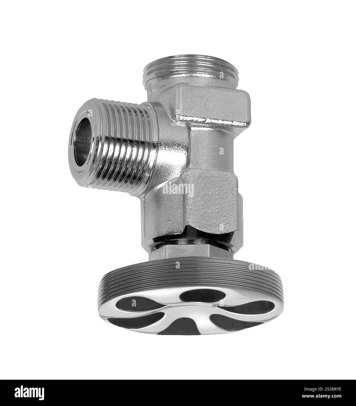 Rubinetto dell'acqua isolato su sfondo bianco. Rubinetto dell'acqua isolato Foto Stock