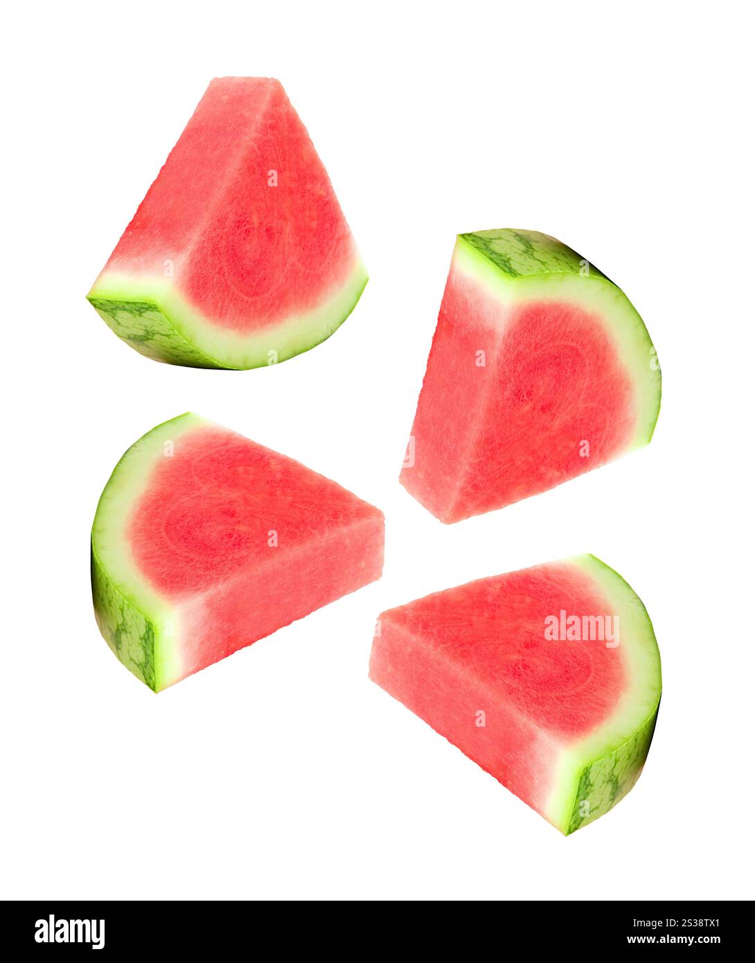 Anguria fresca isolata su sfondo bianco. Anguria fresca isolata Foto Stock