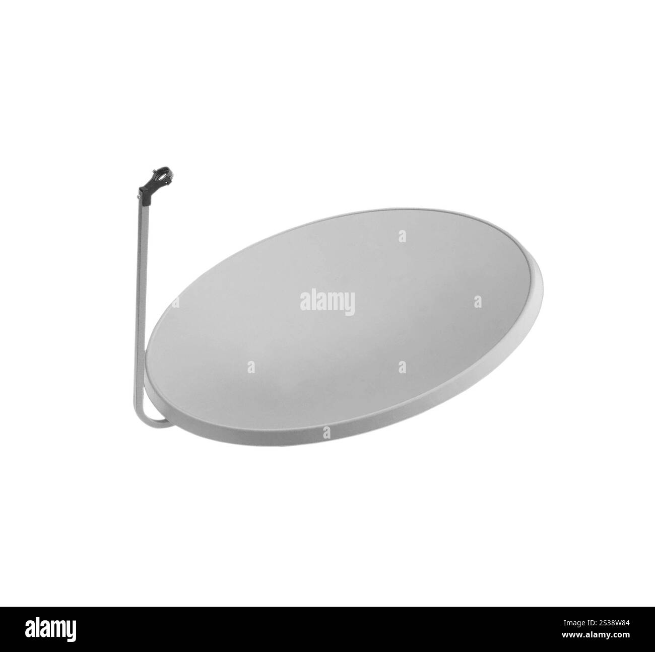 Piastra in satelite isolata su sfondo bianco Foto Stock